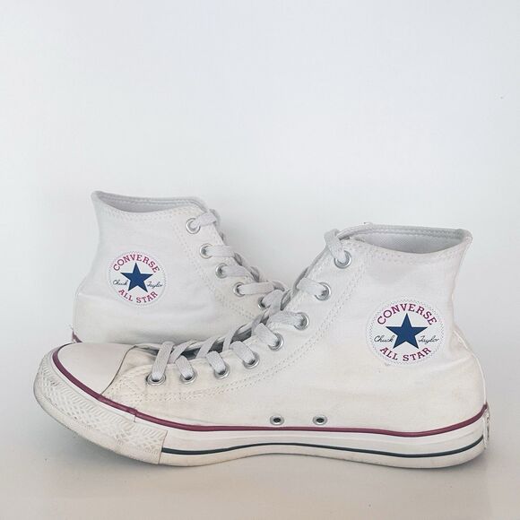 Vintage Converse All Star Chuck Taylor Mens 10 High Top Sneakers Optical White - Picture 2 of 7